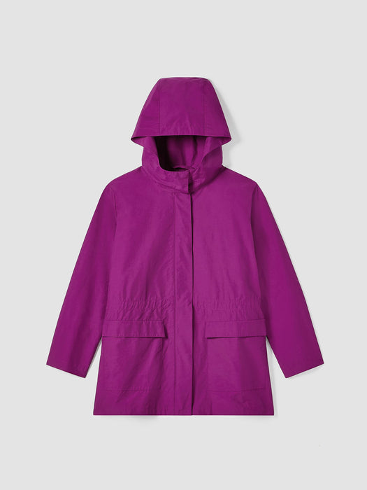 Light Cotton Nylon Hooded Coat