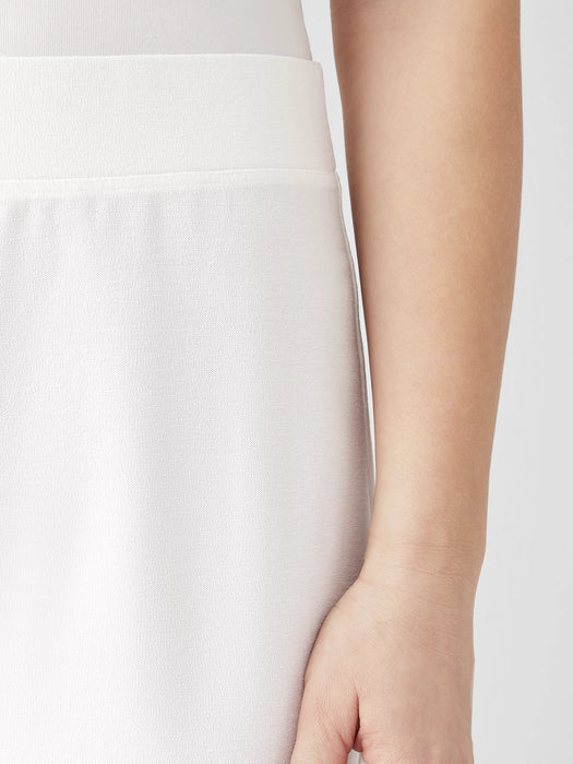 Washable Stretch Crepe Straight Pant with Yoke