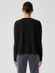 Organic Cotton Slubby Jersey V-Neck Top