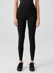 Stretch Jersey Knit High-Waisted Leggings