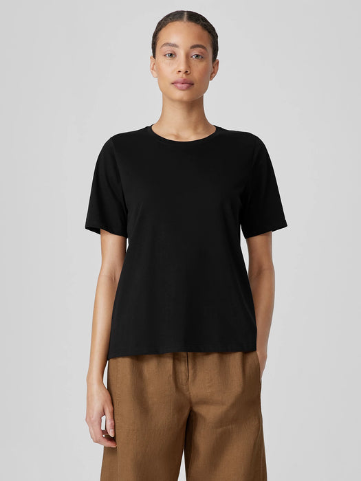 Organic Pima Cotton Jersey&nbsp;Round Neck Tee