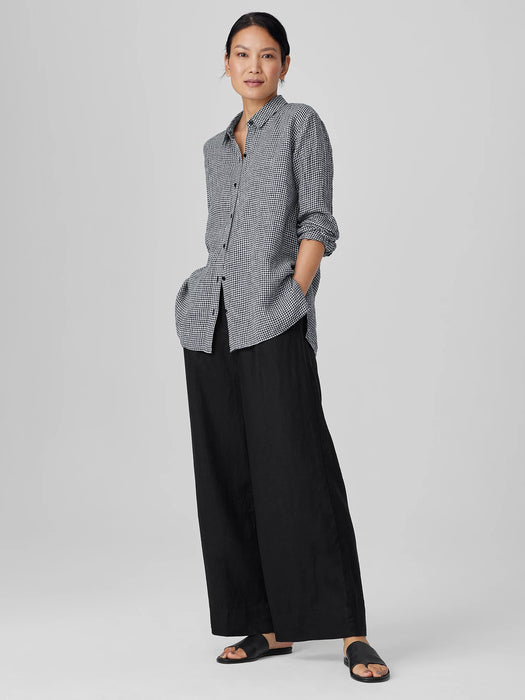 Puckered Organic Linen Classic Collar Shirt