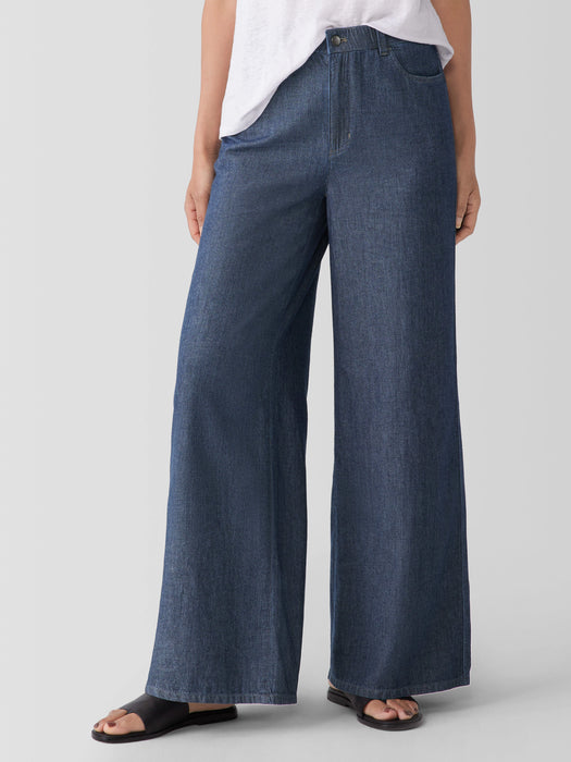 Airy Organic Cotton Twill&nbsp;Wide Trouser Pant