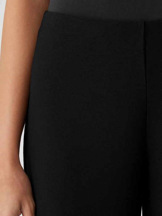 Washable Stretch Crepe Wide-Leg Pant