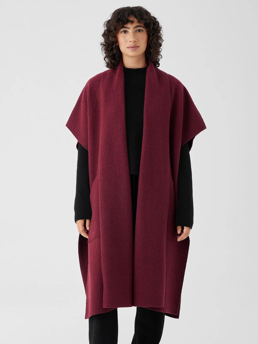 Lightweight Boiled Wool Serape in Regenerative Wool