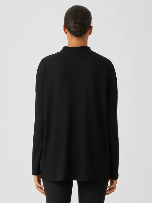 Cozy Waffle Knit Mock Neck Top