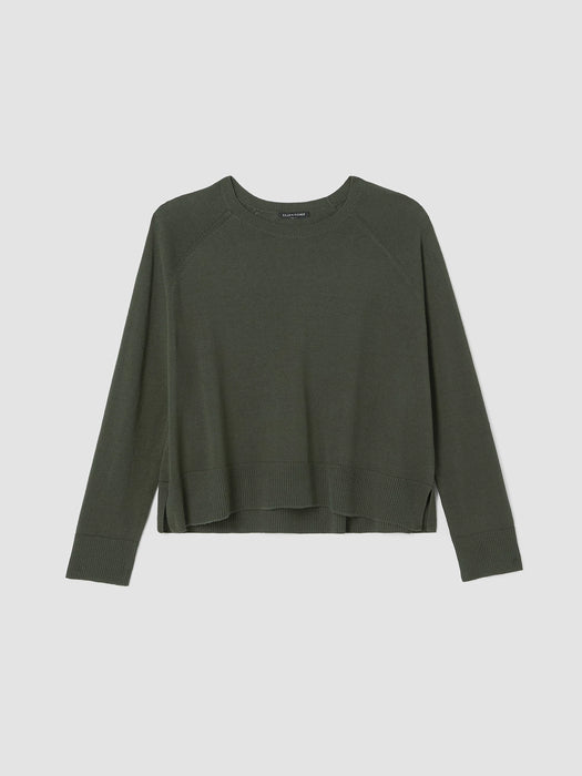 Organic Linen Cotton Raglan-Sleeve Top