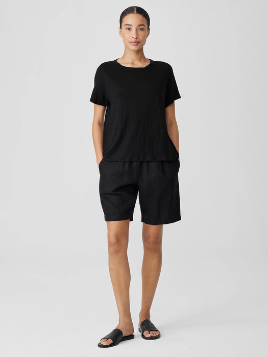Organic Linen Jersey Crew Neck Tee