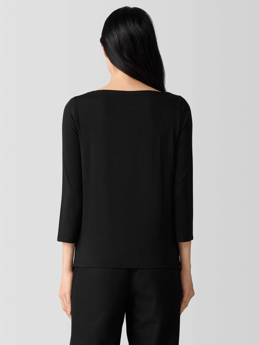 Fine Jersey Bateau Neck Top