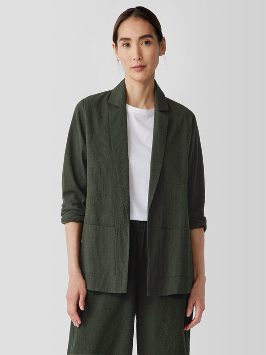 Organic Cotton Ripple Blazer