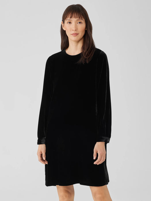 Velvet Crew Neck Dress