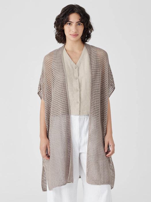 Organic Linen D&eacute;lav&eacute; Long Cardigan