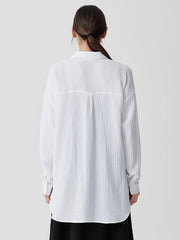 Organic Cotton Lofty Gauze Classic Collar Long Shirt