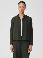 Organic Cotton Pucker Shirt Jacket