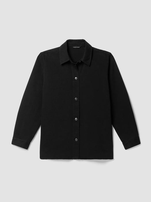 Garment-Dyed Utility&nbsp;Organic&nbsp;Cotton Shirt Jacket