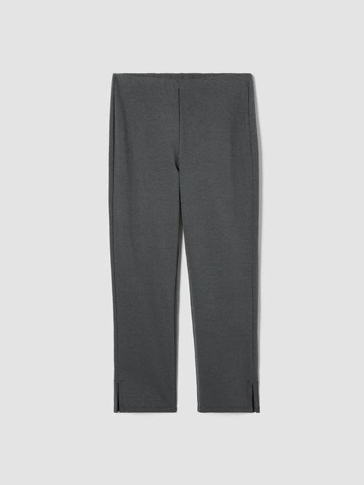 Cotton Blend Ponte Pant with Slits