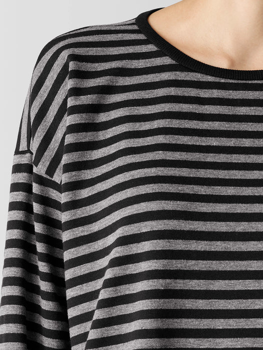 Striped Cozy Brushed Terry Box-Top