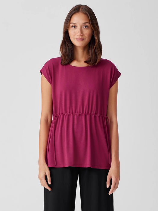 Fine Jersey Jewel Neck Top
