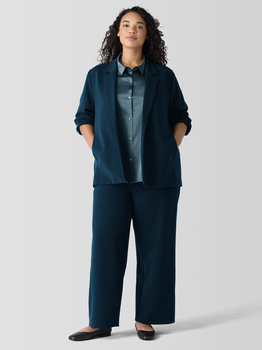 Washable Flex Ponte Notch Collar Blazer