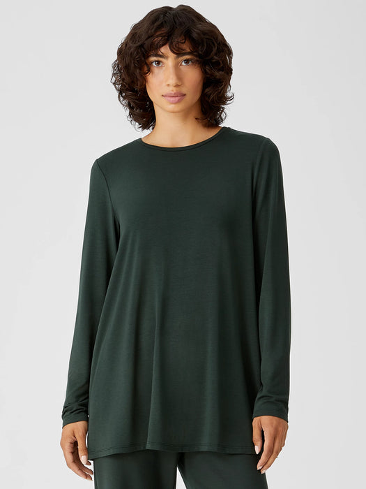 Fine Jersey Crew Neck Top