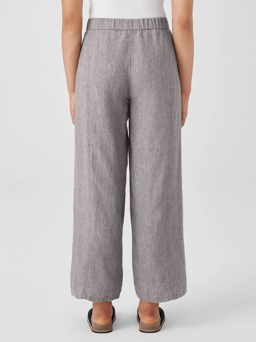 Washed Organic Linen D&eacute;lav&eacute; Wide Trouser Pant