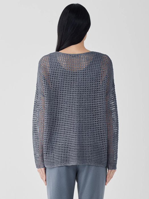 Organic Linen D&eacute;lav&eacute; Round Neck Top