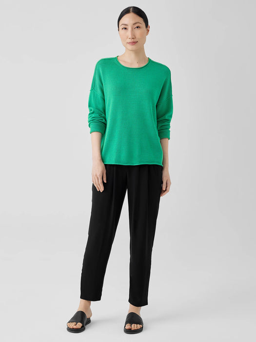 Peruvian Cotton Blend Crew Neck Top