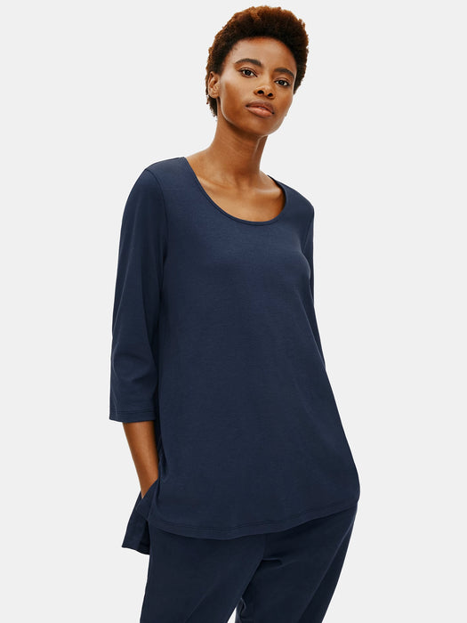 Organic Cotton Interlock Long Sleep Top