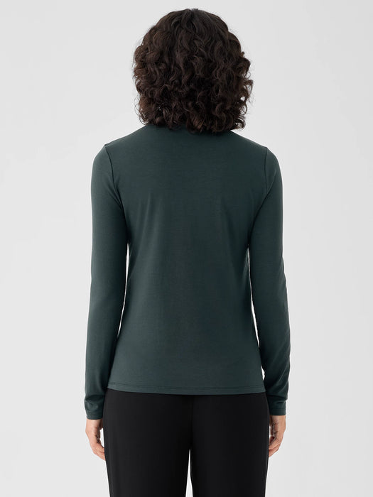 Fine Jersey Scrunch Neck Top