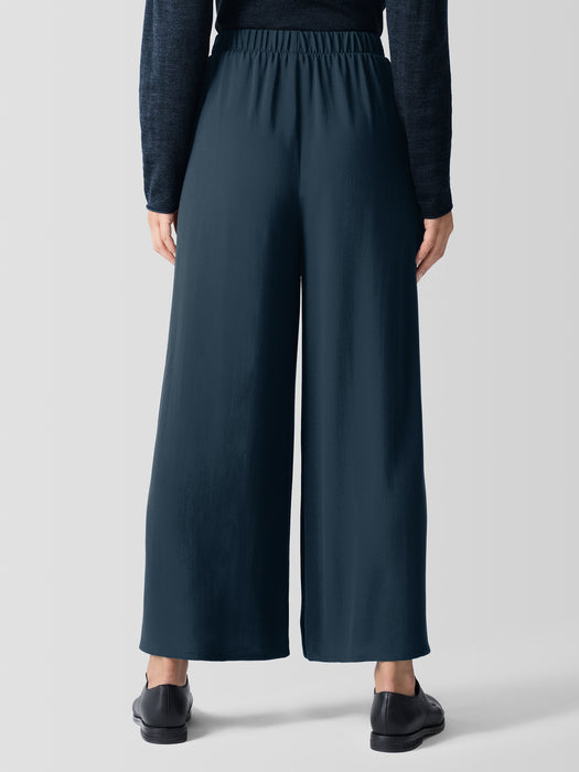 Silk Georgette Crepe Wide-Leg Pant