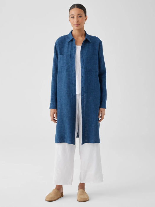 Washed Organic Linen D&eacute;lav&eacute; Shirtdress