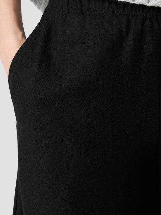 Felted Wool Jersey Wide-Leg Pant in Regenerative Wool