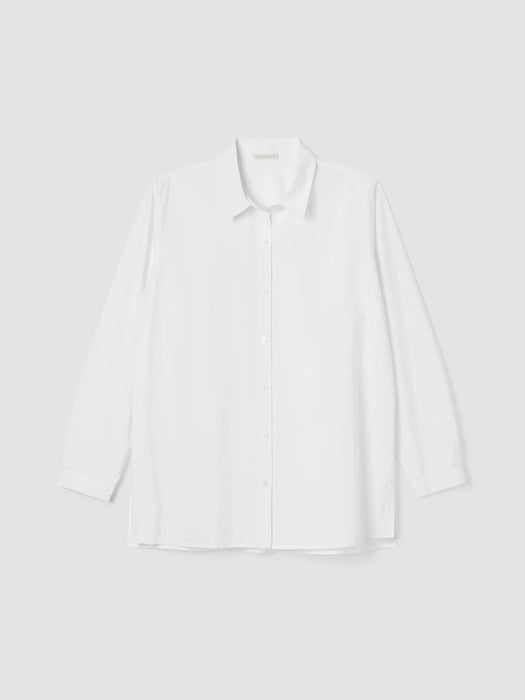 Washed Organic Cotton Poplin Classic Collar Shirt
