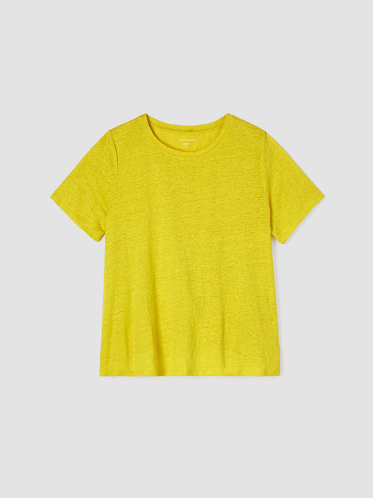 Organic Linen Jersey Crew Neck Tee