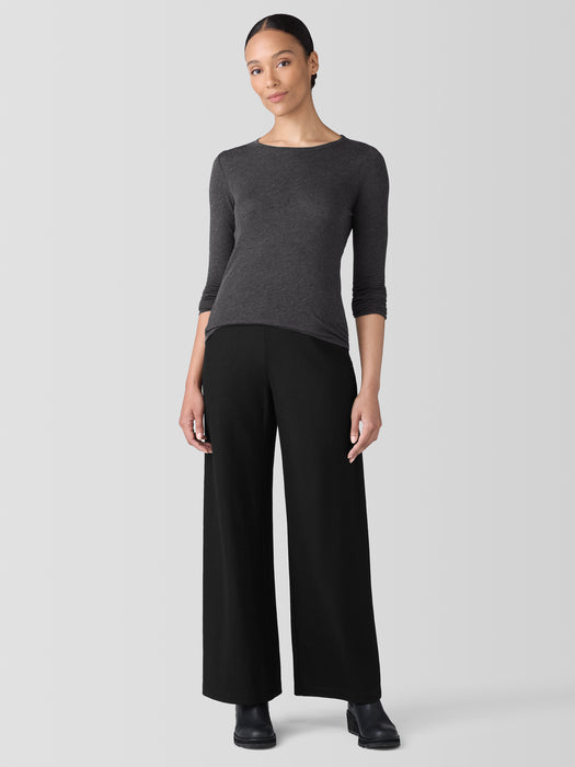 Sheer Knit Long-Sleeve Tee