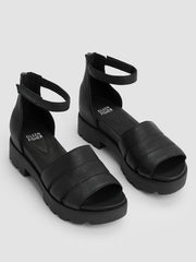 Heir Tumbled Leather Wedge Sandal