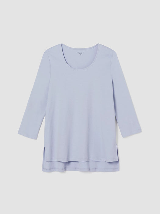 Cozy Organic Cotton Interlock U-Neck Top
