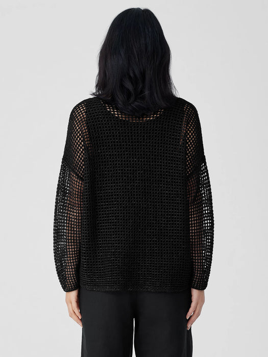 Organic Linen D&eacute;lav&eacute; Round Neck Top