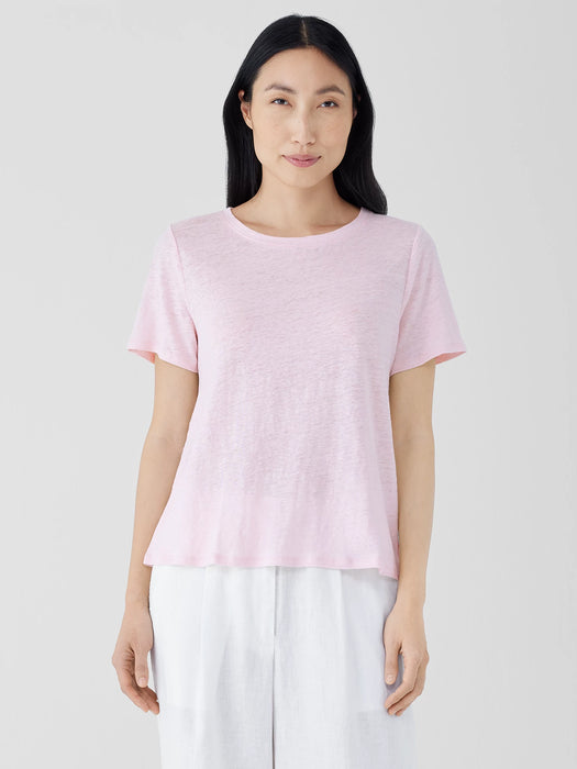 Organic Linen Jersey Crew Neck Tee