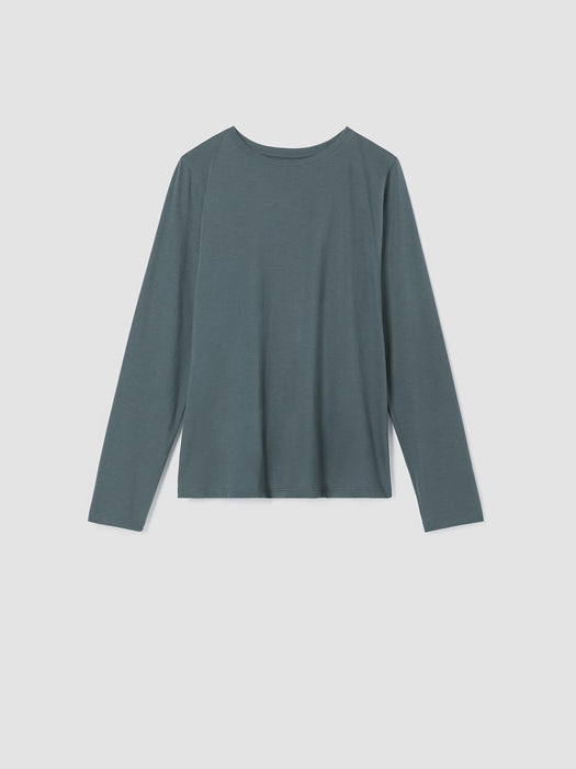 Organic Pima Cotton Jersey Round Neck Top