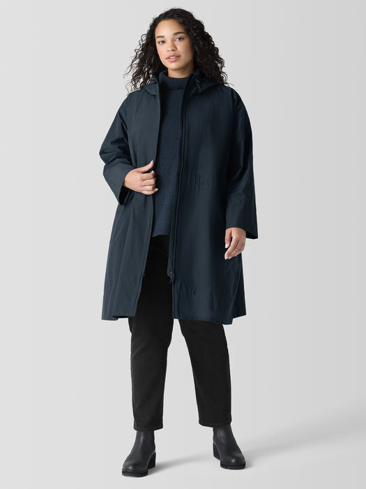 Light Cotton Nylon Hooded Coat