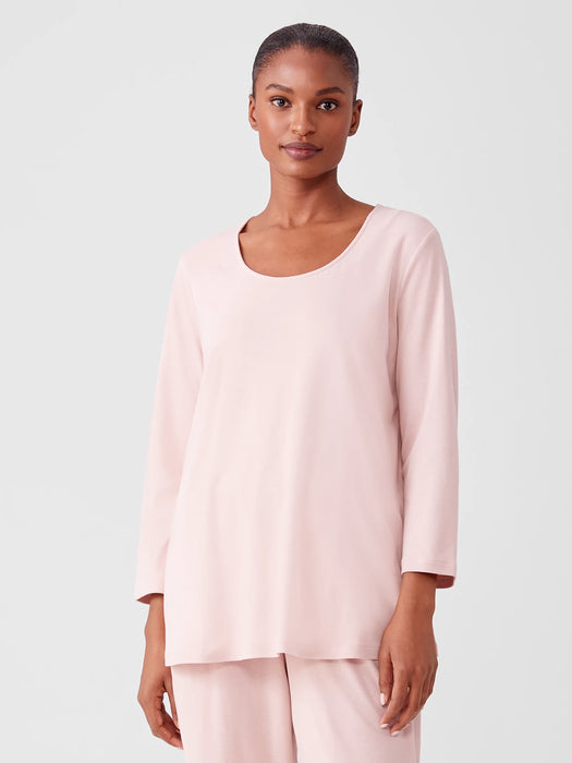 Cozy Organic Cotton Interlock U-Neck Top