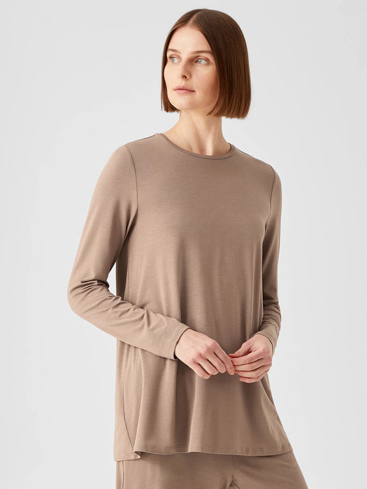 Fine Jersey Crew Neck Top