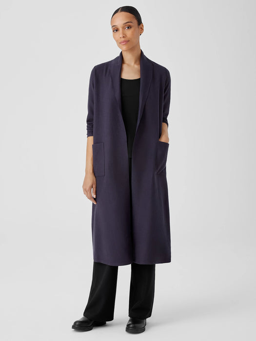 Boiled Wool Jersey High Collar Jacket