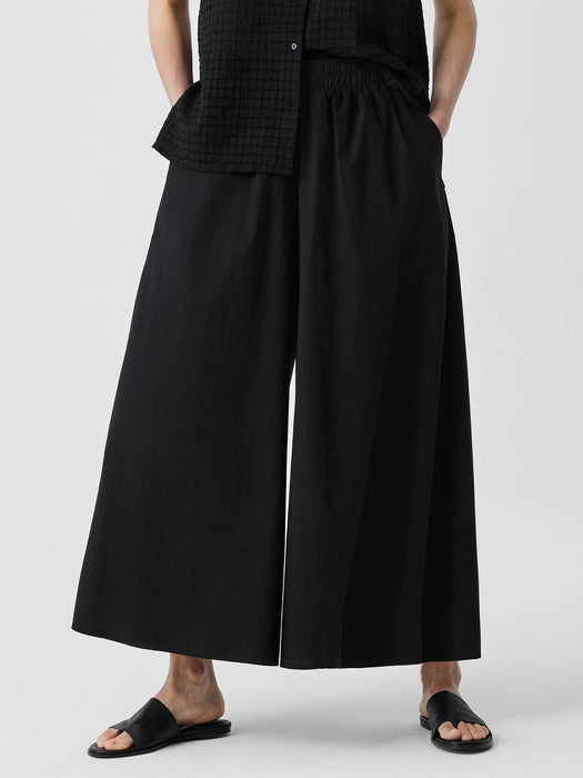 Washed Organic Cotton Poplin&nbsp;Skirt Pant