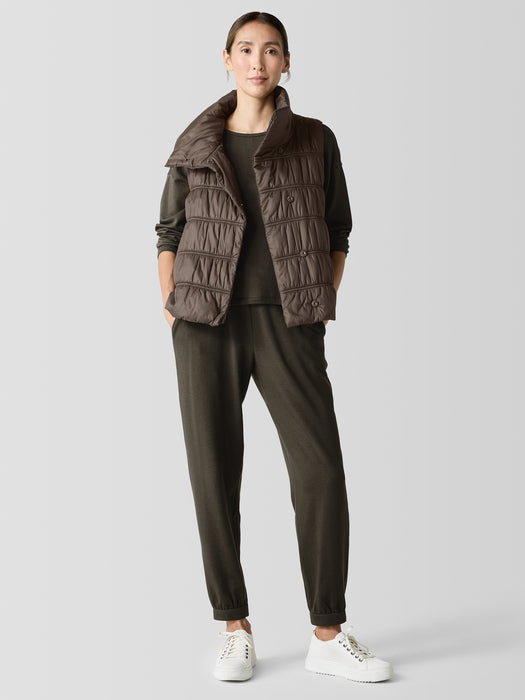 Eggshell Recycled Nylon Stand Collar Vest