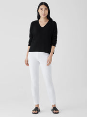 Peruvian Organic Cotton Crepe V-Neck Top