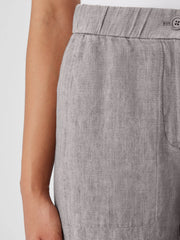 Washed Organic Linen D&eacute;lav&eacute; Wide Trouser Pant