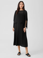 Sheer Silk Georgette Poncho