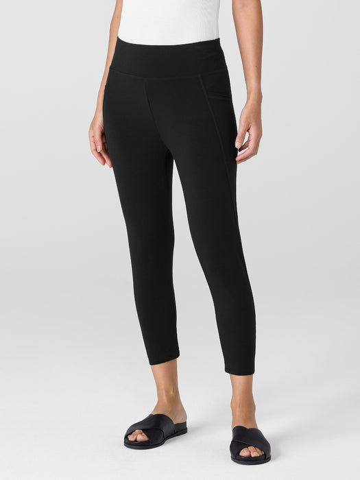 Pima Cotton Stretch Jersey Capri&nbsp;Leggings